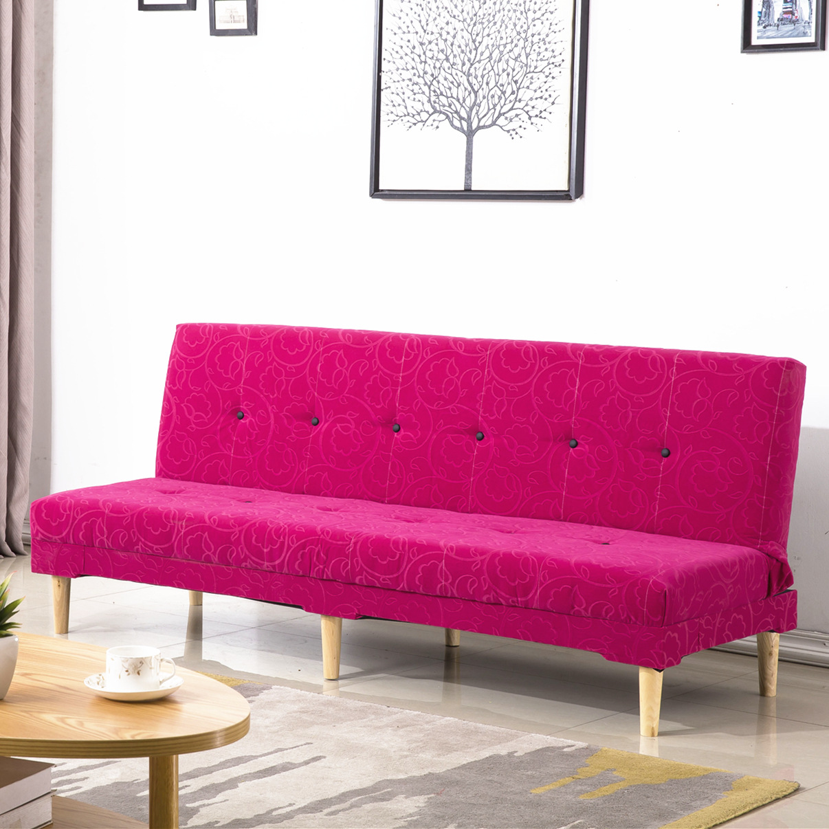 Fábrica directa sofá pequeño tipo simple cama plegable alquiler de alquiler económico esquina sala de estar dormitorio tienda al mediodía
