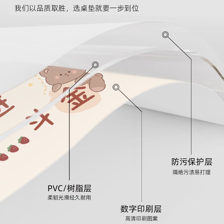 新款pvc家用桌垫防水防油卡通桌布轻奢高级感客厅桌面保护垫批发|undefined
