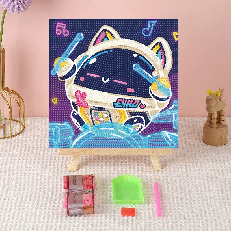 Алмазная вышивка (canvas) Genshin Impact DIY, 20×20 / 30×30, деревянная внутренняя рама и набор инструментов