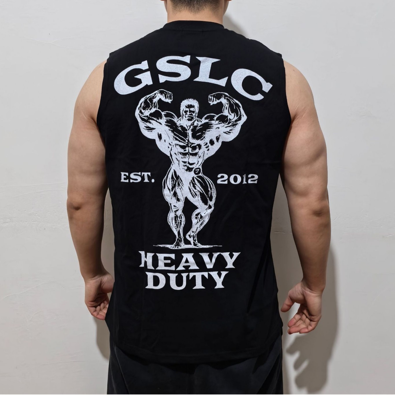 High-Weight Giant Cotton Vest Sports Fitness Men's T-Shirt for Body Shaping and Strength Training