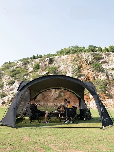 Shanqu outdoor Southeast Asia camping tent equipment silver-coated rain-proof sunscreen ball tent sunshade oversized dome canopy