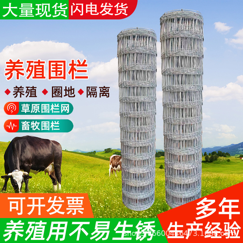 热镀锌防锈铁丝网养殖围栏 圈牛羊钢丝果园户外隔离防护网勾花网