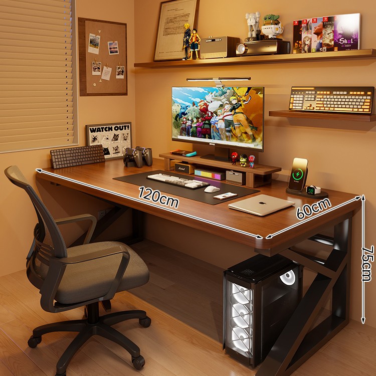 Mesa de computadora de madera sólida mesa de escritorio simple mesa de escritorio dormitorio de estudiantes mesa de deportes electrónicos mesa de trabajo de brazo robótico mesa