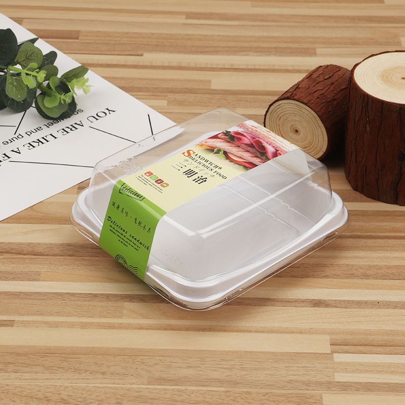 Caja única de estilo cuadrado + pegatinas de sándwich verdes 50 juegos - caja de sándwich