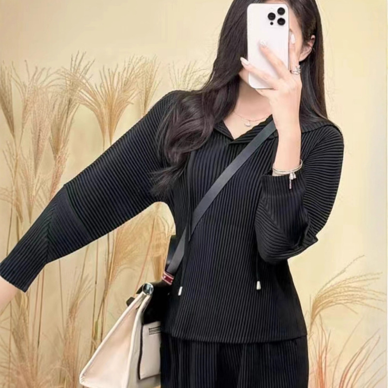 秋季连帽卫衣套装女宽松简约休闲时尚纯色单穿上衣高腰裤子两件套|undefined