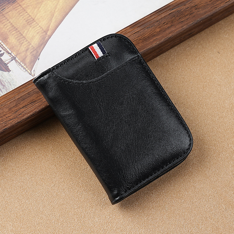 Transfronterizos de hombres portátiles multifunción tarjeta de gran capacidad tarjeta delgada bolsa de tarjetas multifunción fabricante de tarjetas en stock