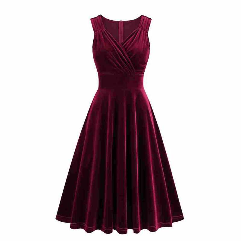 Cross-Border Women's Clothing Supply Christmas Dress Cocktail 1950S Hepburn Style Retro Dress Factory Ready Stock Cross-Border Women's Clothing Supply Christmas Dress Cocktail 1950S Hepburn Style Retro Dress Factory Ready Stock