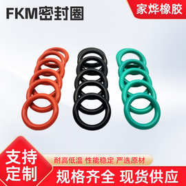 厂家现货氟胶密封圈O型圈耐化学泵用阀门包覆圈橡胶硅胶垫圈批发