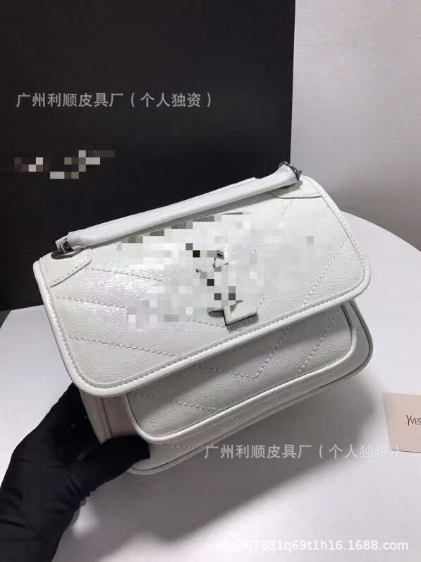 広州対外貿易商品楊林niki放浪バッグ本革しわワックス油皮カバー腋の下郵便チェーン女性バッグ|undefined