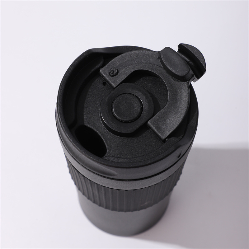 Taza de vacío de acero inoxidable 304 conveniente taza de coche taza de café de presión de mano de perforación con filtro de barra de presión taza portátil