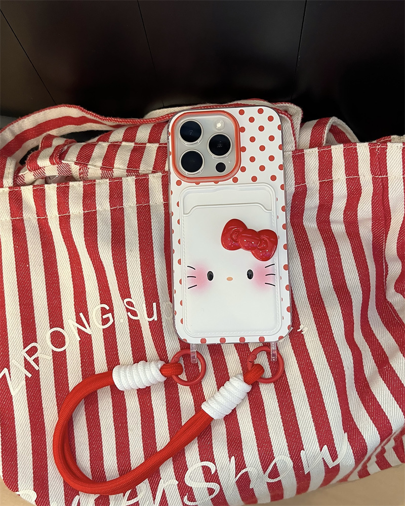 Paquete de tarjeta girl wind point kt iPhone15ProMax para Apple 14 funda para teléfono móvil 13 estéreo 12 cordón 15