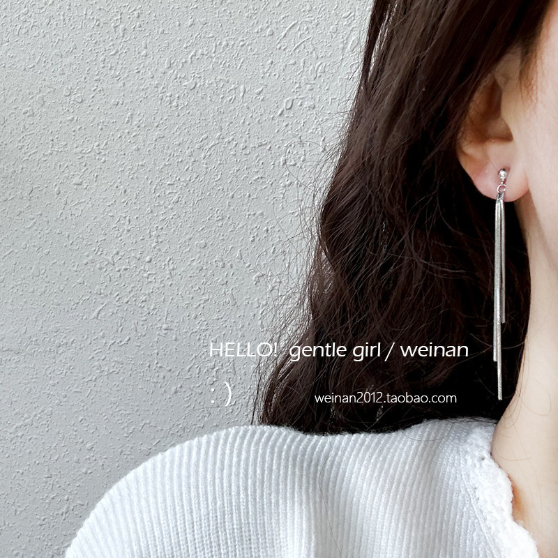 Minimalist Style Long Tassel Earrings, Non-Pierced Ear Clips for Women, Painless Ear Accessories, Simple and Sophisticated, Enhances the Appearance of a Slim Face