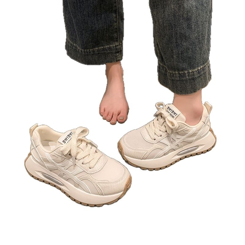 Zapatos de entrenamiento alemanes de estilo fino de verano, zapatos Forrest Gump transpirables de malla para mujer, zapatos de cuero para mujer 2025 nuevos zapatos casuales de todo fósforo para papá