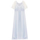 Short-sleeved Mesh Nightgown Women's Summer Palace Retro Embroidered Lace Princess Pajamas Spring Chest Pad Outfit Home Clothes Autumn