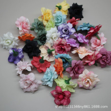 小卷边玫秋角玫花朵仿真花头头饰diy手工装饰背景花墙花环装饰