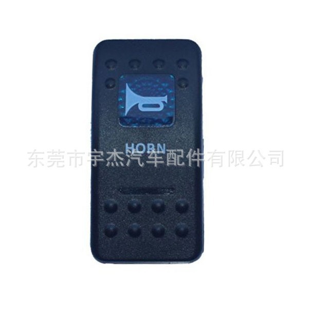 汽车摩托车改装5Pin on-off 单复位电笛12-24V双色LED灯船型开关