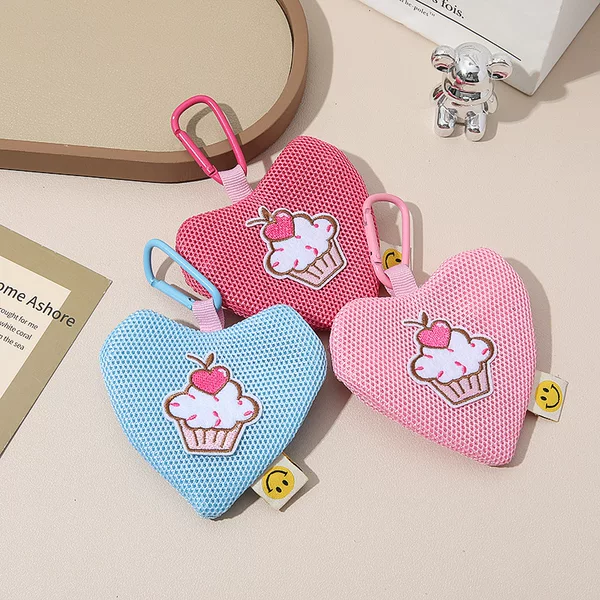 Fun Expression Heart Bag, Fisherman Hat, Coin Purse, Bluetooth Headset Bag, Suitable for Mobile Phone Case, Hanging Bag, Portable Lanyard