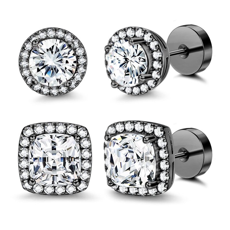 Europe and the United States cross-border hot-selling real gold brass plating inlaid zircon star luxury ladies high-grade earrings suit Europe and the United States cross-border hot-selling real gold brass plating inlaid zircon star luxury ladies high-grade earrings suit