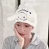 [Exquisite Embroidery] Jade Gui Dog White: Dry Hair Cap