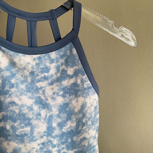  Tie Dye Hollow Beautiful Back Yoga Wear Vest Fitness Vest Style Running Shockproof Sports Bra Drop Shipping