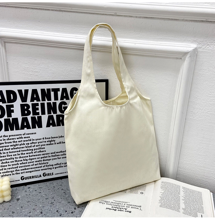 Wholesale vest canvas bags, large capacity o creative large capacity shopping bags, hand-held canvas tote bags undefined