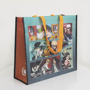 Non-Woven Bag Factory Customized Take-Out Bag Packaging Bag Rpet Lixin Cloth Bag Colorful Coated Non-Woven Handbag