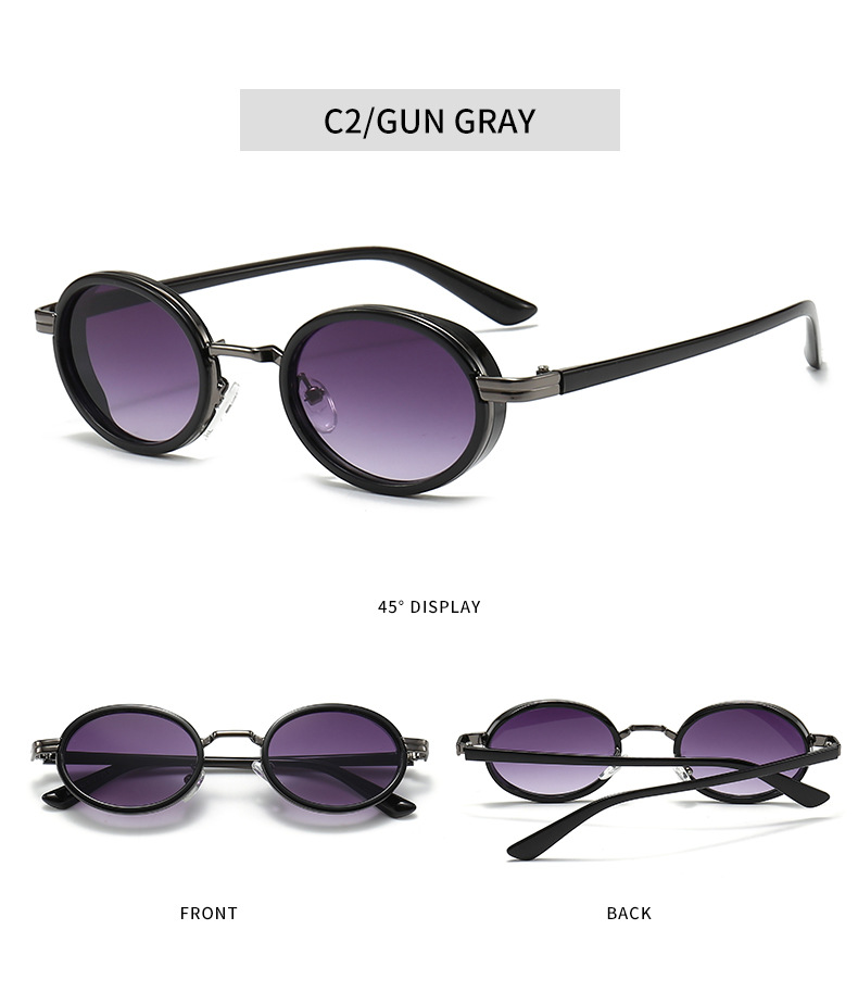 48g Weight Full Frame Glasses Structure Sunglasses Classification PC, UV400 Protection Lens Material Oval Frame Glasses Style Travel, Fishing Occasion Gradient Color, Solid Color, Leopard Pattern Unisex Gender Retro Style Leopard Color Retro Gradient Color Solid Color Leopard PC UV400 Protection Oval Frame Full Frame Women's Sunglasses 3