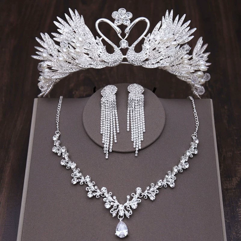 Tiara for bride, set, 2021 collection, 3 piece set
