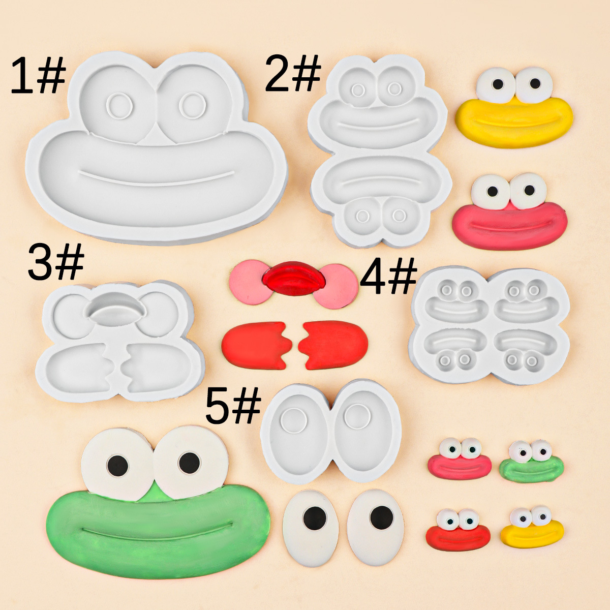 Dibujos animados salchicha boca ojo molde de silicona resina epoxi accesorios de carcasa de teléfono móvil molde de chocolate fondant divertido