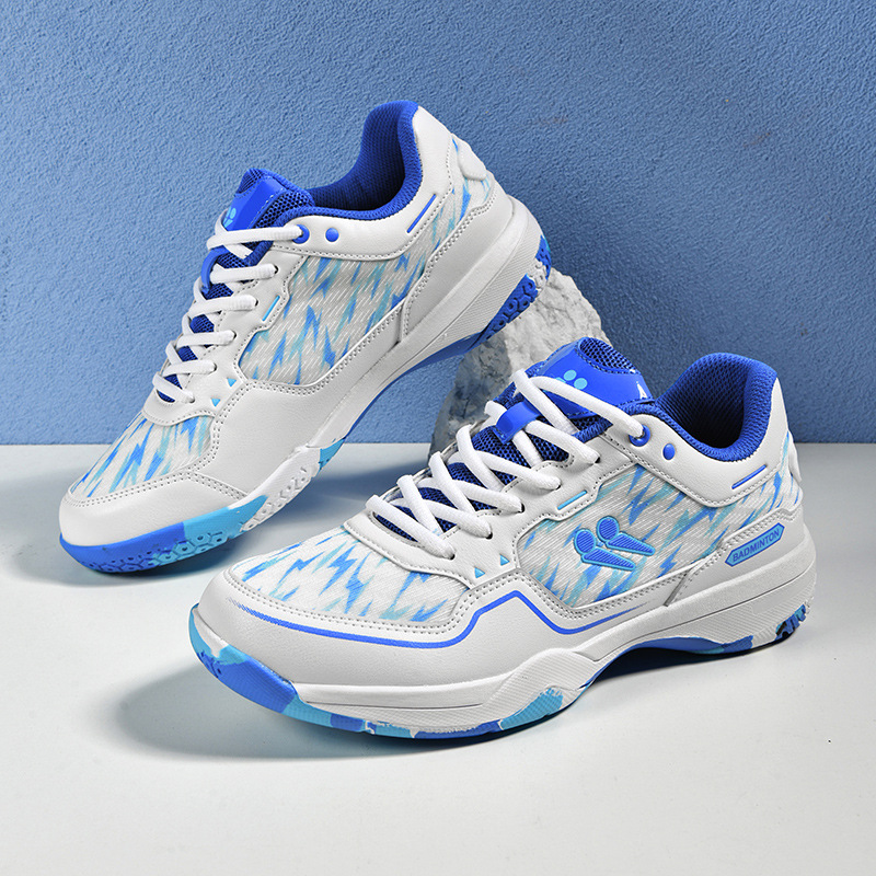 Nuevos zapatos de bádminton transfronterizos, zapatos de tenis para hombres y mujeres, zapatos de voleibol planos, zapatos de tenis de mesa ligeros