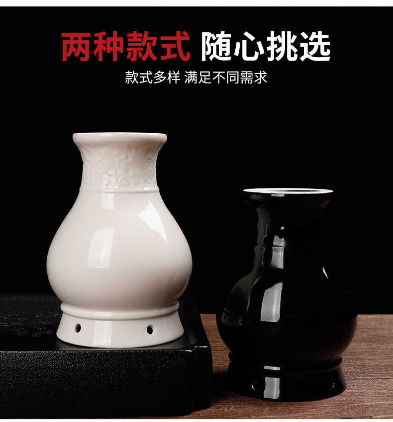 Ceramic Moxibustion Jar with Heat Shield Gua Sha Lid Home Moxa Stick Warmer Ai Tiao Ai Zhu specifications