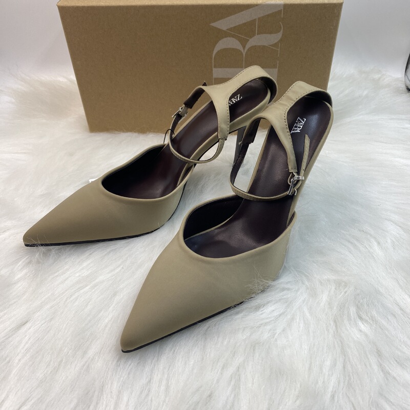 Za2025 New Autum Women's Shoes, Silk Satin Texture, Ankle Straps, High Heels, Shallow Mouth Mule Shoes Za2025 New Autum Women's Shoes, Silk Satin Texture, Ankle Straps, High Heels, Shallow Mouth Mule Shoes