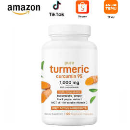 现货TK亚马逊跨境爆款姜黄胶囊 turmeric外贸工厂直销批发