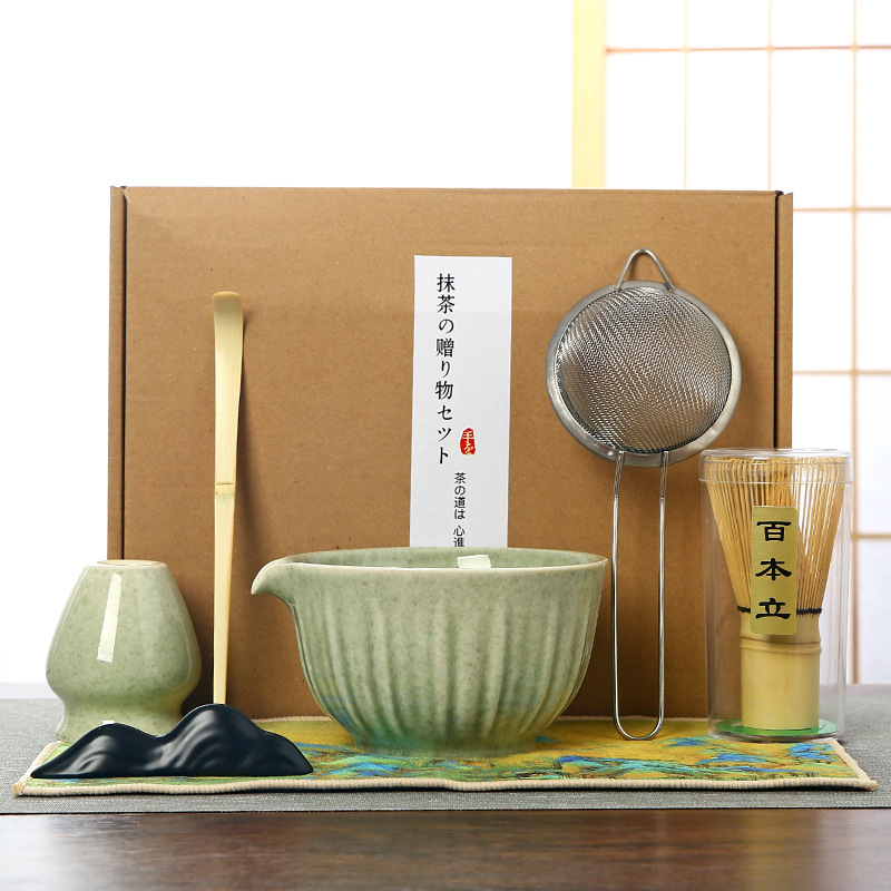 Transfronterizo exclusivo para el set de té Matcha japonés caja de regalo de té Matcha cepillo de té de 100 libros de té Matcha de la dinastía Song