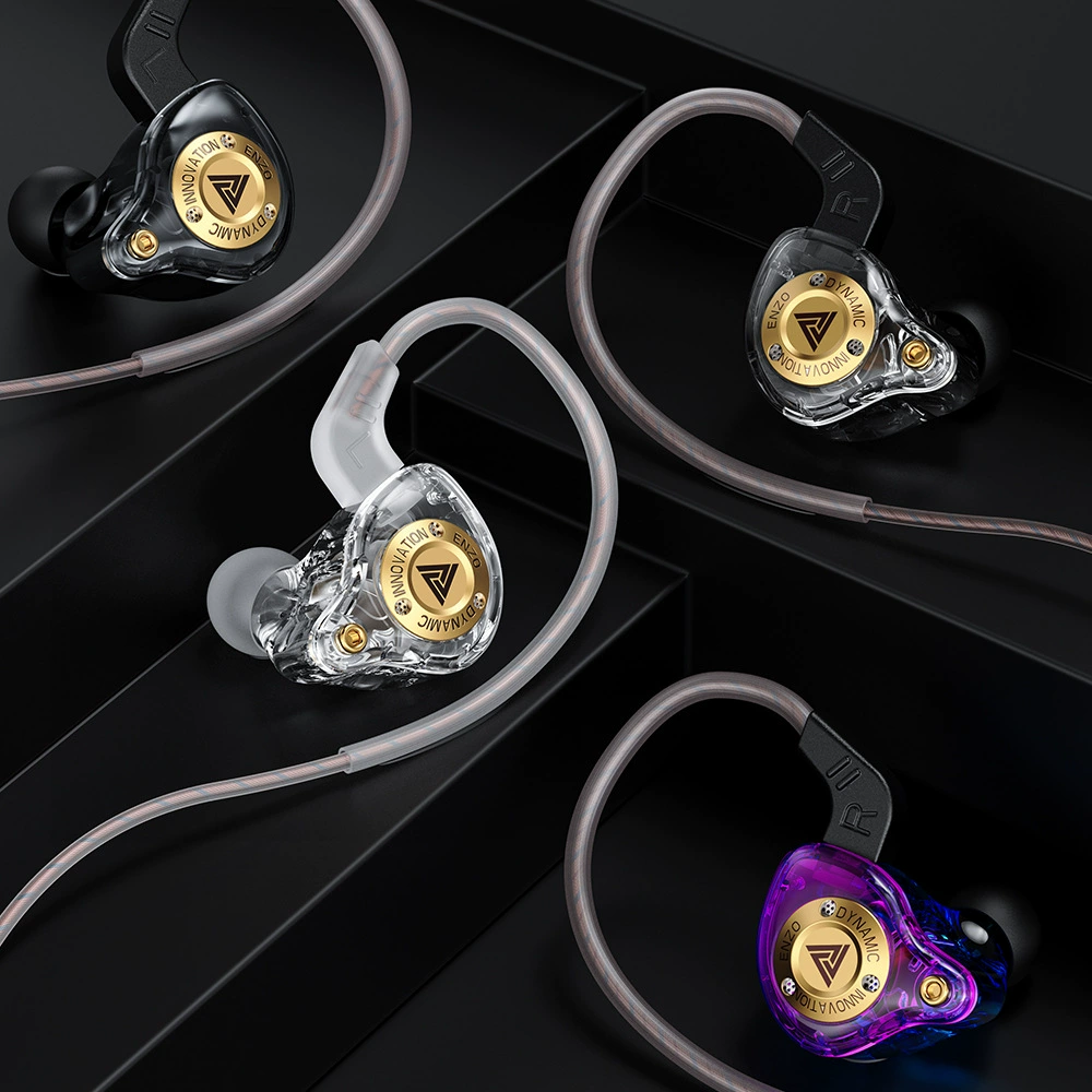 QKZ ENZO внутриканальные динамические катушечные наушники HiFi качество звука тяжелый бас проводные мобильные наушники оптом новая модель
