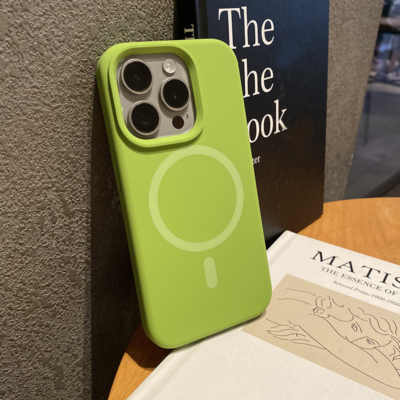 iphone16promax 携帯電話ケース液体レンズ保護 Apple 15Pro 強力な磁気携帯電話ケース ins スタイルソリッドカラー 14PM 落下防止保護ケースハイエンド 13Pro カップルケースに適しています|undefined