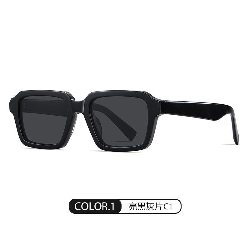 Gafas de sol polarizadas de tiro callejero de tendencia transfronteriza europea y americana S32105 gafas de sol de hoja hechas a mano de alta calidad con protección UV retro