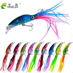 New 10cm Floating Octopus Lure with Hairs, Multi-color Lure Wholesale Hengjia Fishing Lure Set