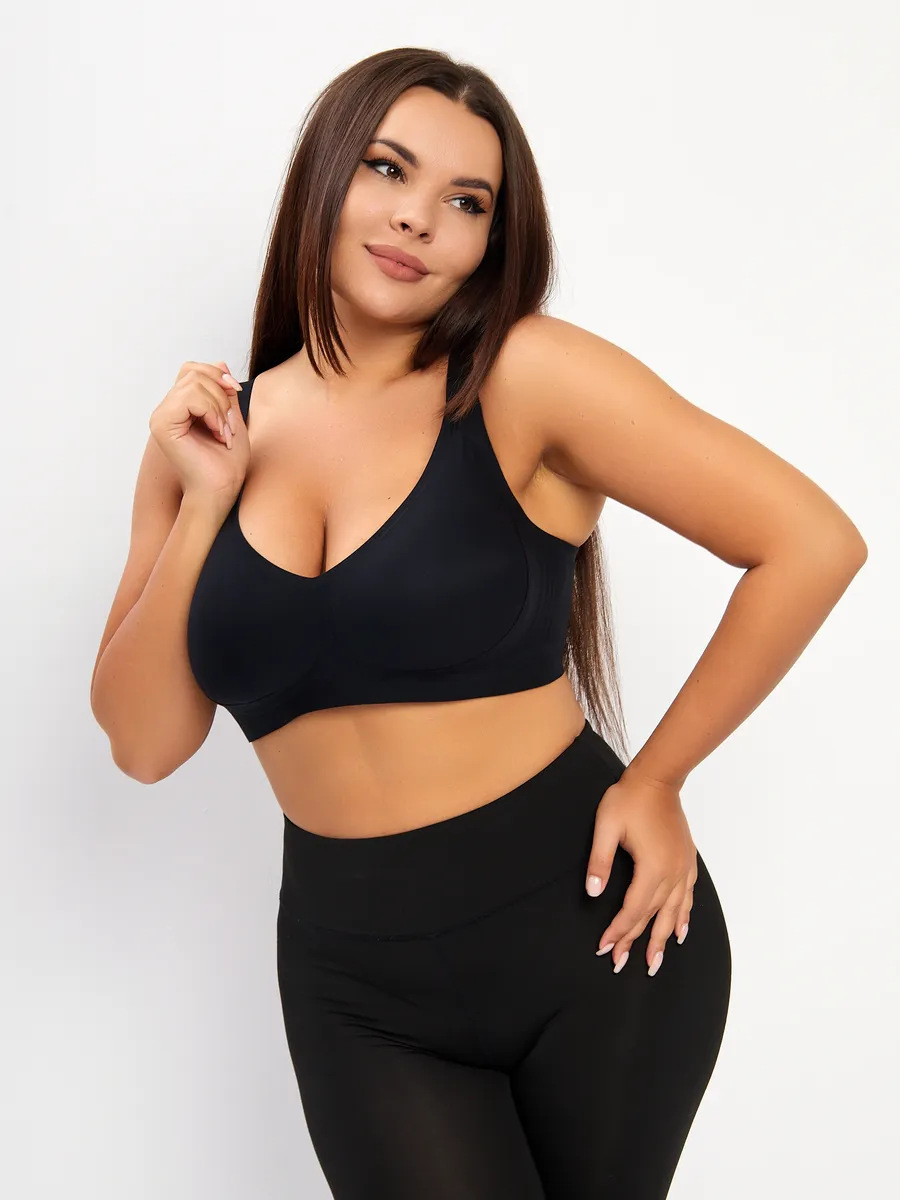 Seamless Bra For Women Plus Size Lifting Shaping Wire-free Support_voghion.com