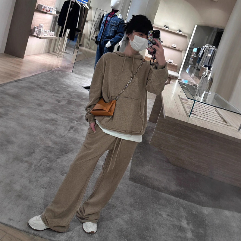 【Special Offer, No Returns or Exchanges】Malala Knitted Pullover Hoodie with Drawstring Pockets, Long Sleeves, Loose Fit 【Special Offer, No Returns or Exchanges】Malala Knitted Pullover Hoodie with Drawstring Pockets, Long Sleeves, Loose Fit