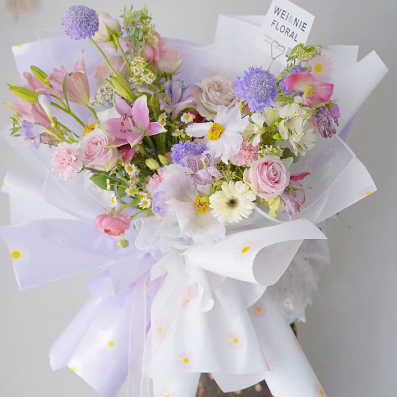 La nueva margarita fresca fresca de Li Zhiran es tan fresca como tú Papel de regalo de flores engrosado impermeable al estilo coreano Papel Ouya