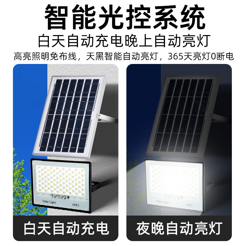 太陽能燈戶外庭院燈防水照明路燈投光LED家用超亮新農村跨境批發