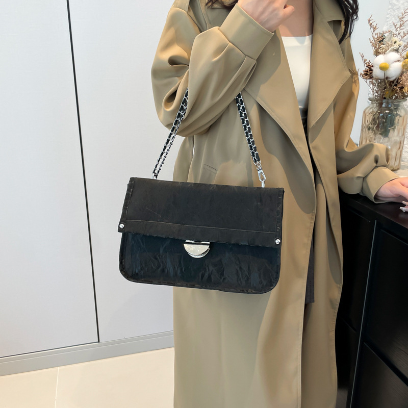 Lille niche med stor kapacitet til kvinder 2024 ny afslappet kædearmhuletaske, moderigtig og alsidig enkelt skulder_voghion.com