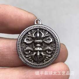 藏式手工天铁托甲金刚杵箴言牌卡子测挂吊饰文玩佛珠手串diy挂件