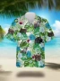夏威夷夏季印花翻领衬衫