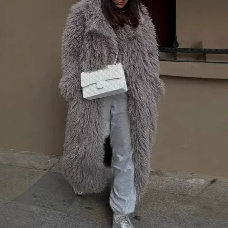 Demi-season long velvet keep warm coat, 2024 years, for import, high-end, maxi length