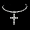 Silver pendant + 22-inch tennis chain