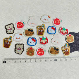 日系新款卡通动物压花布贴补丁 DIY服饰鞋袜箱包补丁贴装饰品辅料