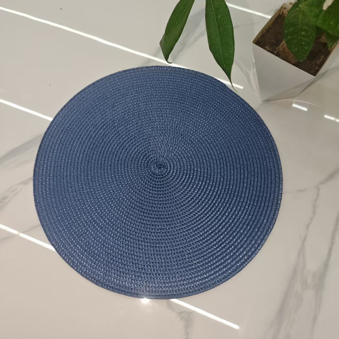 PP almohadilla de comedor tejida a mano ecológica almohadilla de aislamiento térmico europea y americana almohadilla de decoración de color sólido explosión multicolor almohadilla de mesa opcional image 21