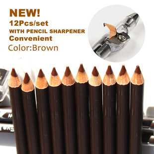 Foreign trade cross-border full half-support eyeliner brown black not easy to faint eye makeup waterproof sweat-proof lasting wholesale